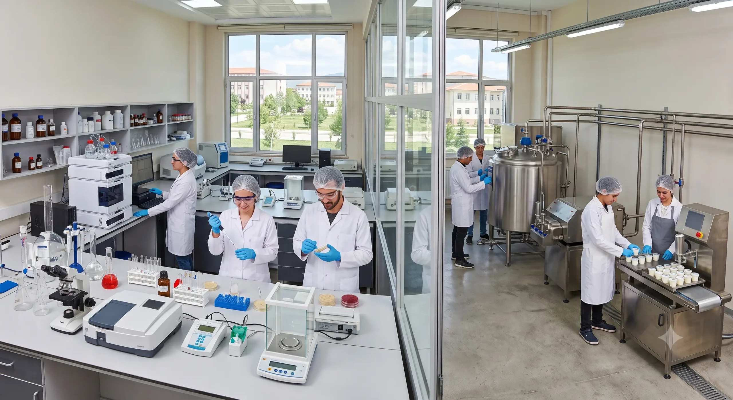 Gıda mühendisliği laboratuvarı ve pilot tesisi (Temsili oluşturulmuştur)